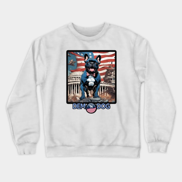 Dogs LoveDems! Crewneck Sweatshirt by PalmGallery